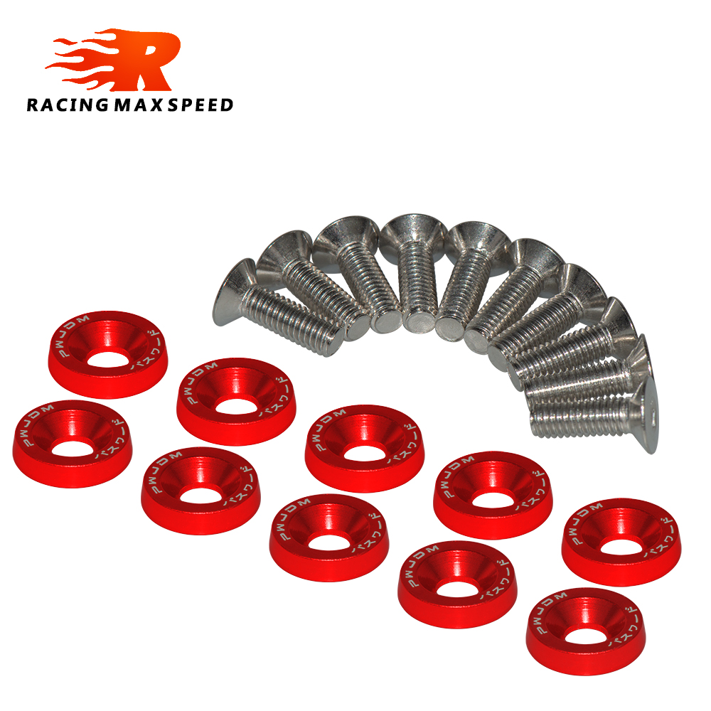 10PCS M6 JDM Car Modified Hex  - Bumper Plate 10Kg recension och pris