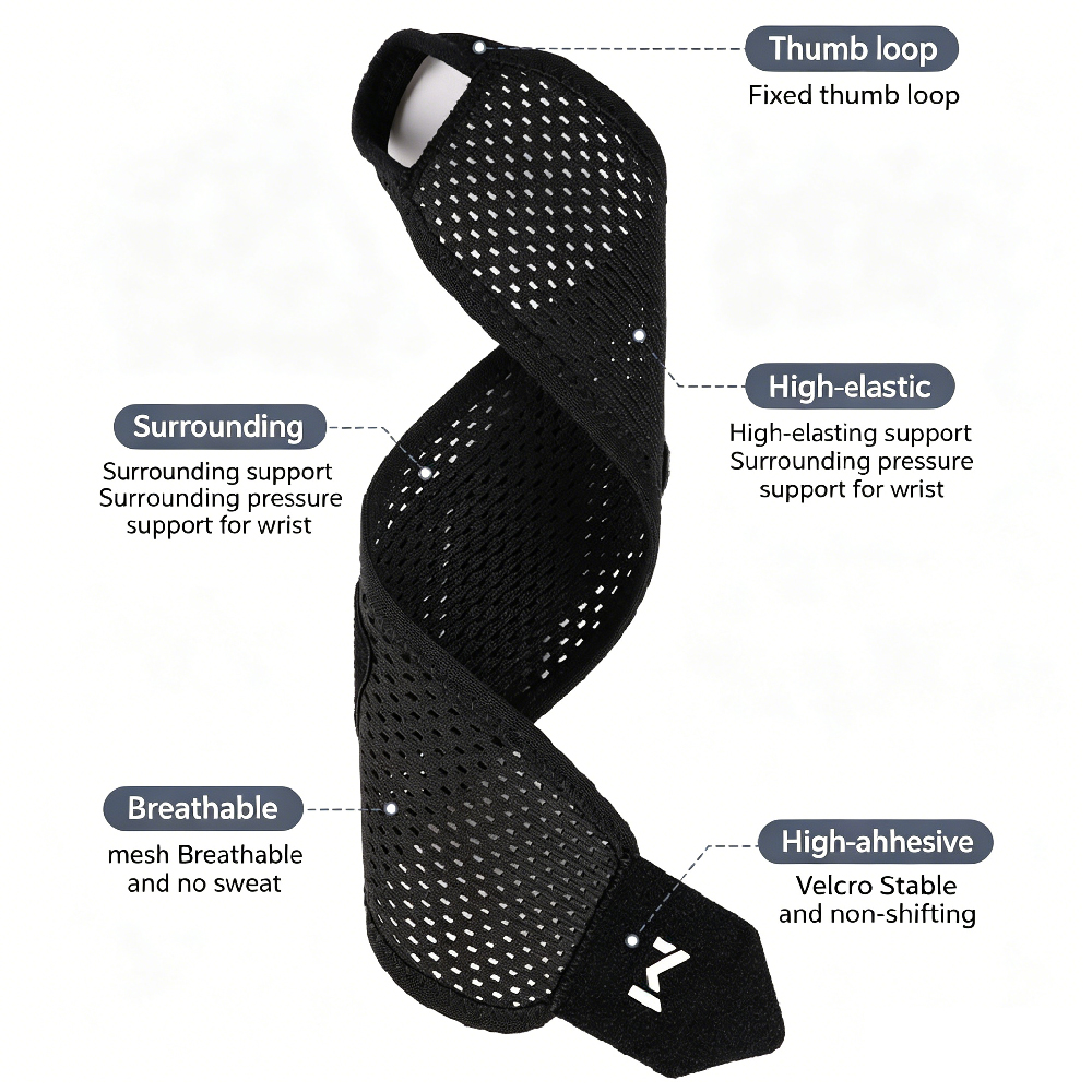 1PCS Adjustable Compression Me - Wrist Wrap Support recension och pris