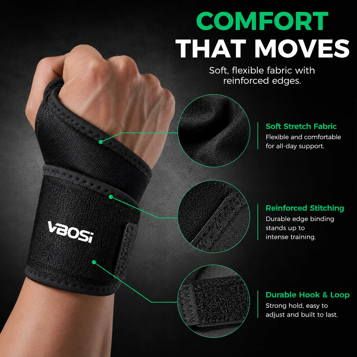 VBSOi Adjustable Wrist Support - Wrist Wrap Support recension och pris